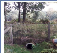 Figure 11. Fine mesh fence (the Netherlands), plastic barrier (France), plastic fabric fence (France), and rail (Germany): Applications for amphibians.